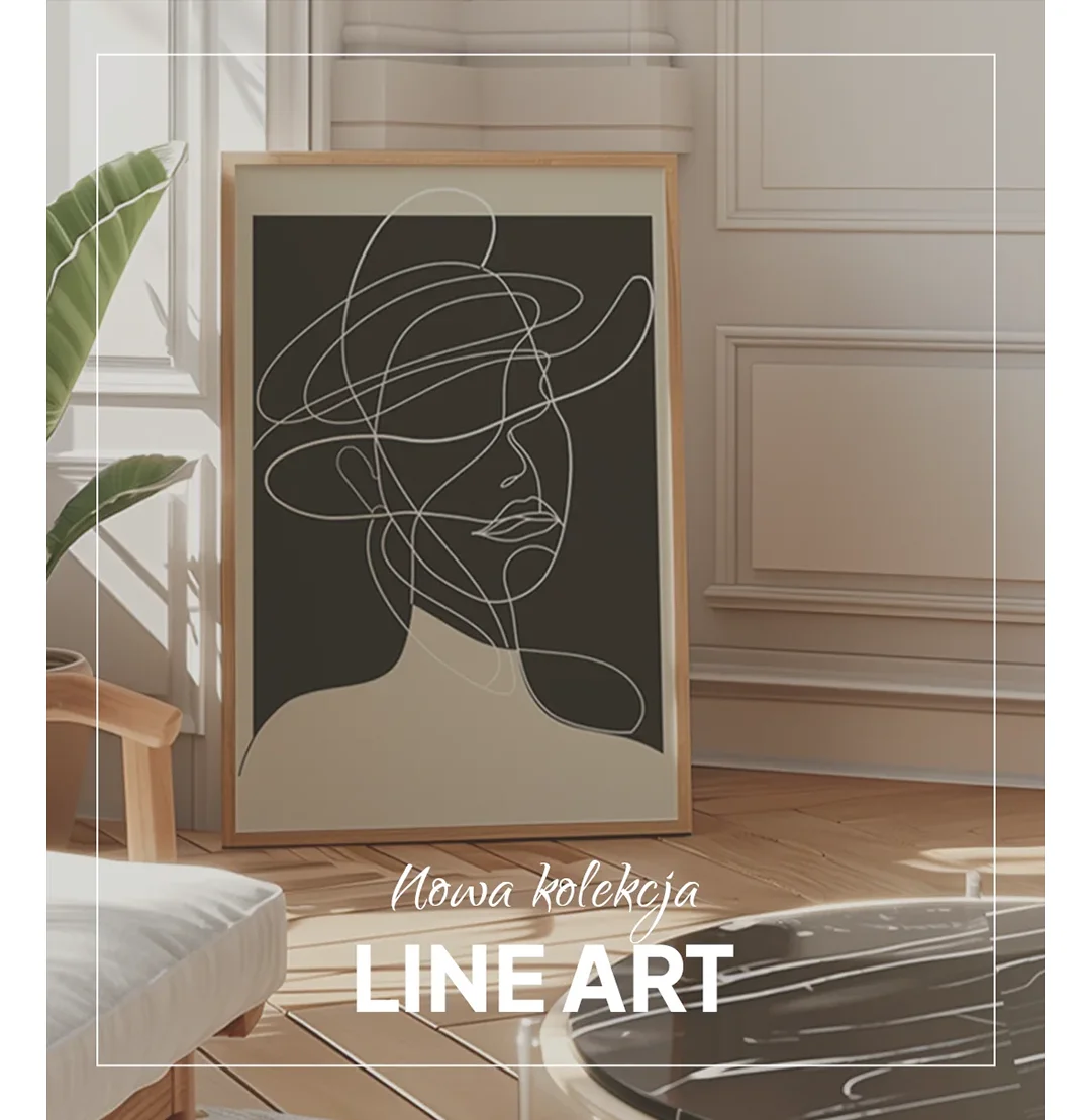 Plakaty w stylu line art